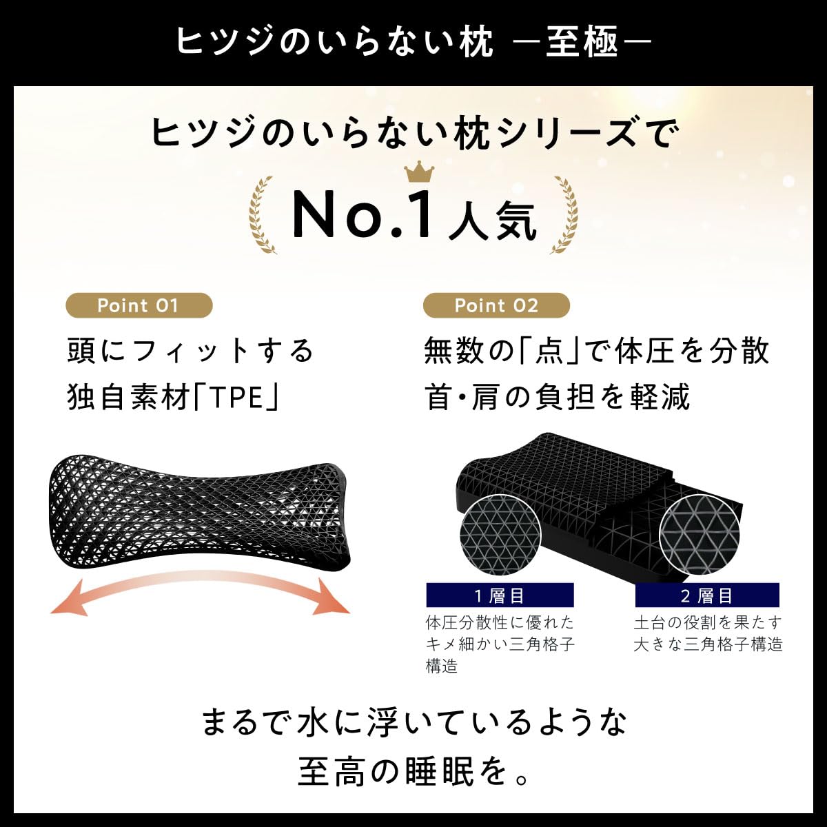 Amazon｜ヒツジのいらない枕 テンセル枕カバー付 まくら 低反発 高反発